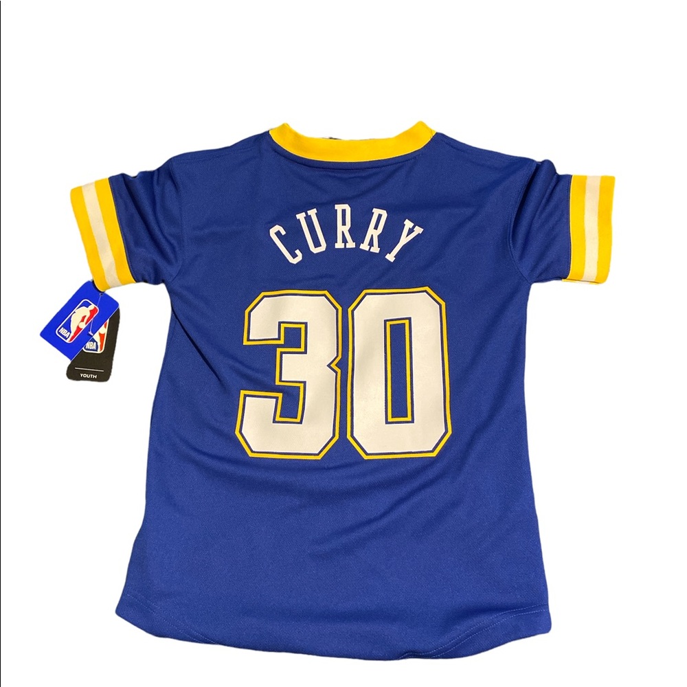 Steph Curry V Neck Baseball style Golden State Jersey.